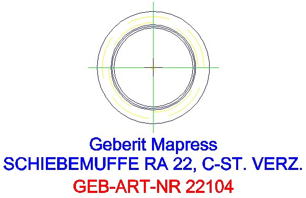 GE Mapress C-Stahl Schiebemuffe d22 verzinkt_22104_L