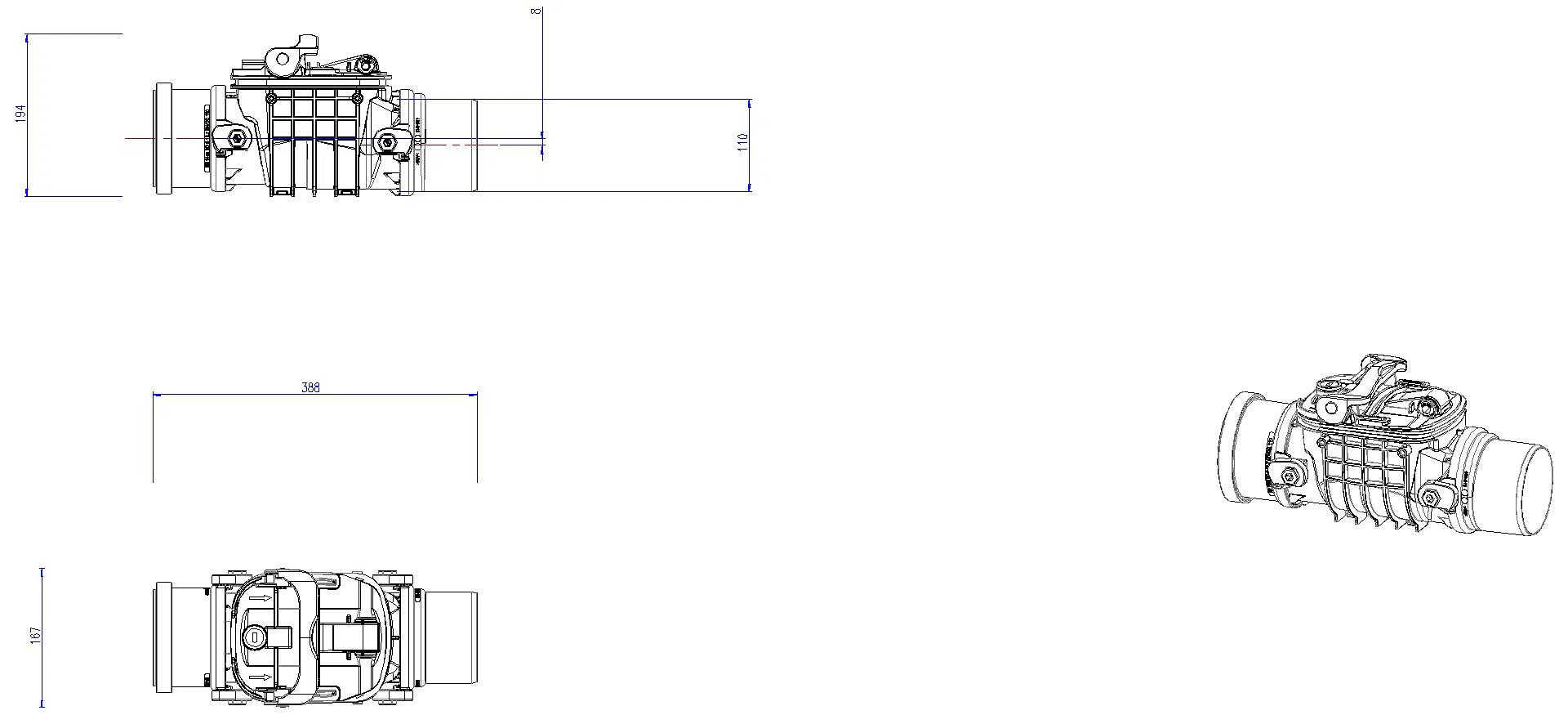 KESSEL-Grundkörper Staufix DN100, freiliegend