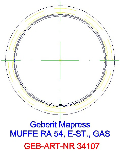 GE Mapress Edelstahl Muffe d54 (Gas)_34107_L