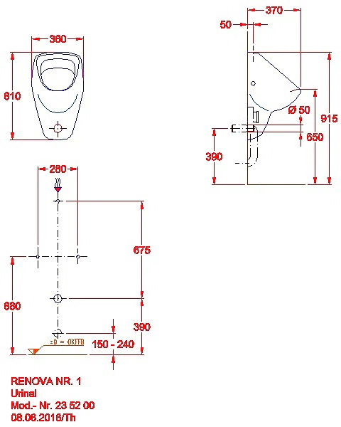 Renova Urinal, Zulauf von oben Abgang nach hinten oder unten_kgv_r1_235200