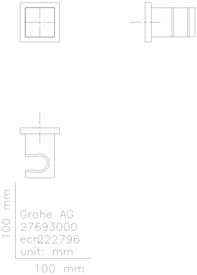 GROHE Wandbrausehalter Euphoria Cube 27693 matt black