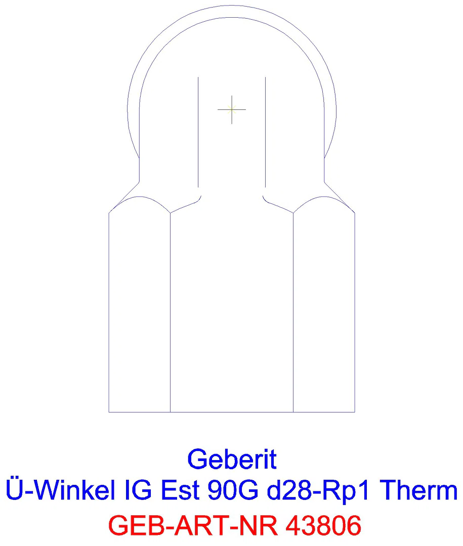 GE Mapress Therm Übergangswinkel 90Gr mit IG d22-Rp3/4_43806_g