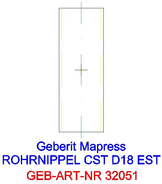 GE Mapress Edelstahl Rohrnippel d18_32051_G