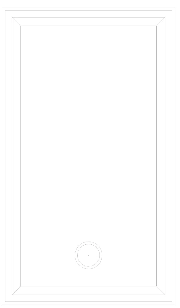 KALDEWEI CAYONOPLAN MIT WANNENTRÄGER EXTRAFLACH Duschfläche, 700x1200x32 mm, Modell-Nr: 2260-5