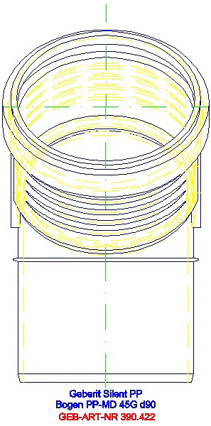 GE Silent-PP Bogen 45Gr d90_390.422.14.1_L