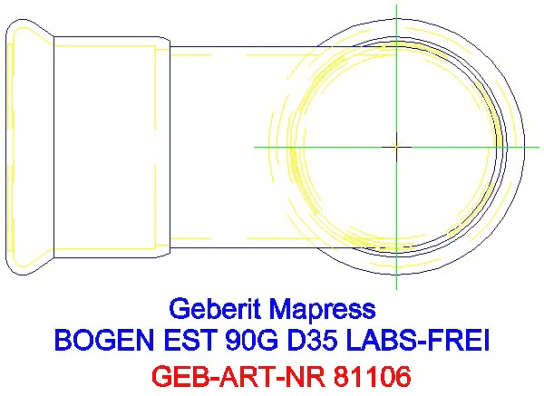 GE Mapress Edelstahl Bogen 90Gr d35 (LABS-frei)_81106_G