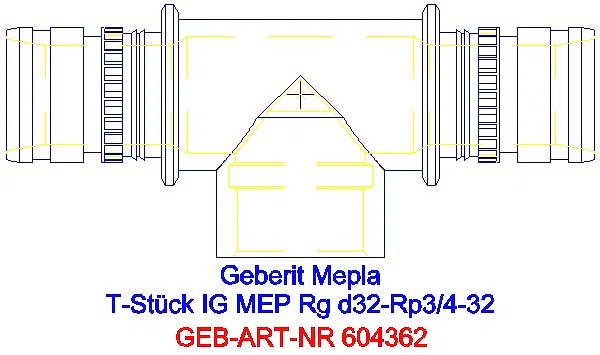 GE Mepla T-Stück mit IG Rg d32-Rp3/4-32_604.362.00.5_A