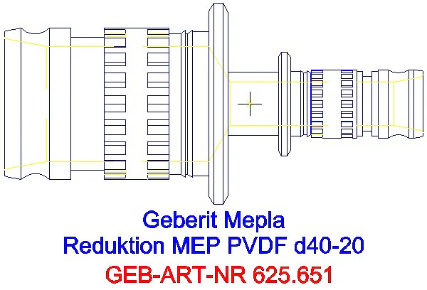 GE Mepla Reduktion PVDF d40-20_625.651.00.5_G