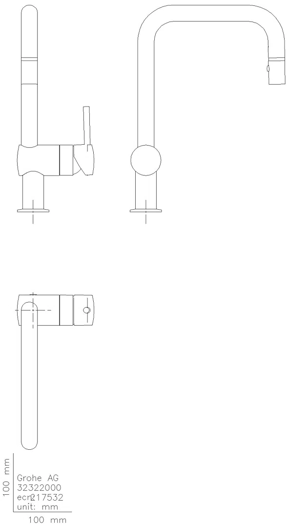 GROHE EH-Spültischbatterie Minta 32322_2 U-Auslauf Spülbrause warm sunset geb.