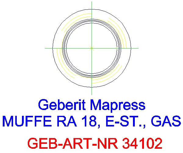 GE Mapress Edelstahl Muffe d18 (Gas)_34102_L