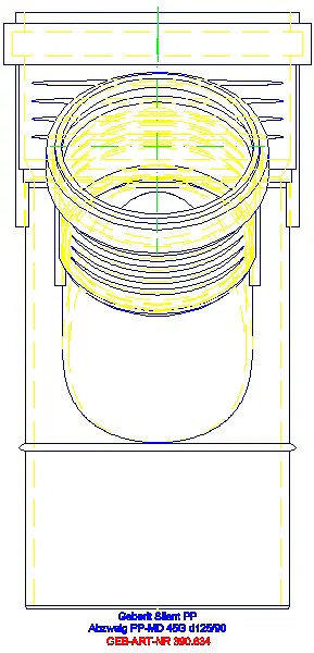 GE Silent-PP Abzweig 45Gr d125/90_390.634.14.1_L