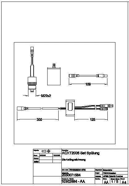 Set Spülung Kaltwasser, F5, Batterie, ACXT2005