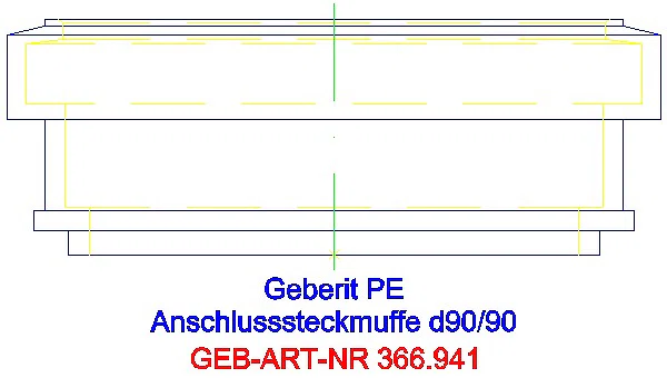 GE PE Anschlusssteckmuffe mit Lippendichtung d90/90_366.941.16.1_L