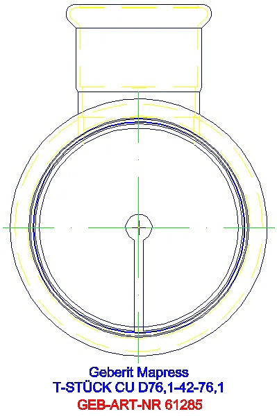 GE Mapress Kupfer T-Stück reduziert d76,1-42-76,1_61285_L