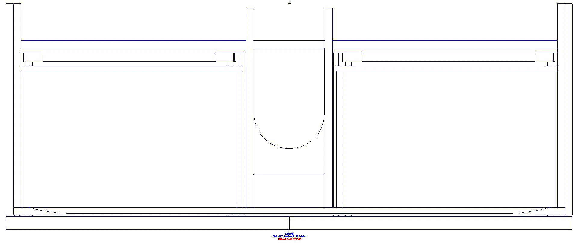 Acanto Unterschrank für WT, 2 Schubl. 2 Innenschubl., 119x53,5x47,6cm, schwarz_502355161_g
