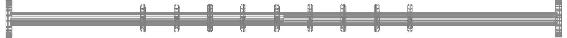 HEWI VH-Stange, d:25, L:1000, 10 Ringe, PVD messing gebü.