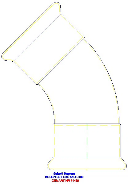 GE Mapress Edelstahl Bogen 45Gr d108 (Gas)_34449_A
