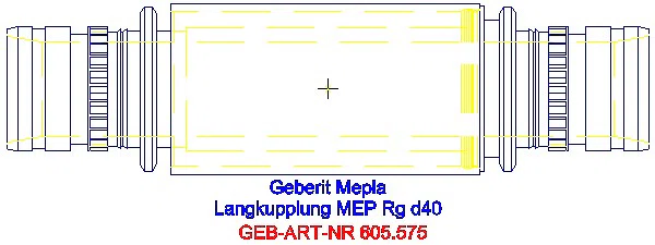 GE Mepla Langkupplung Rg d40_605.575.00.5_G