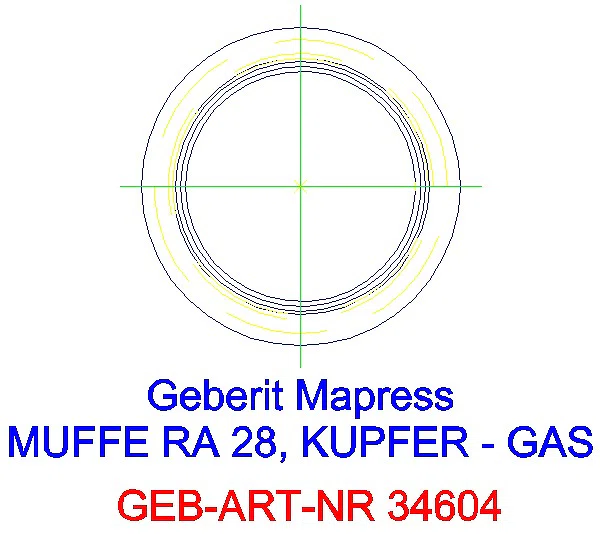 GE Mapress Kupfer Muffe (Gas) d28_34604_L