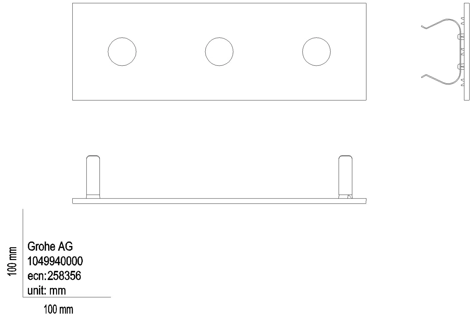 GROHE Deckenbr.Abdeckung RSH Aqua 104994 3 Strahlbildner satin graphite