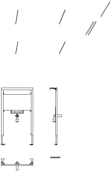 Installationselement, AQUAFIX, für Edelstahlwaschtisch mit Standarmatur, CMPX150