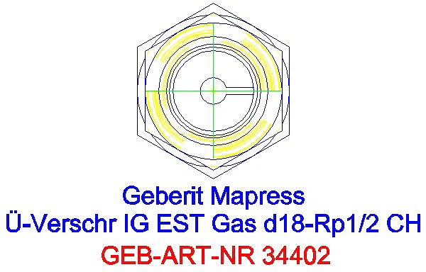 GE Mapress Edelstahl Übergangsverschr. mit IG (Gas) d18-Rp1/2_34402_L