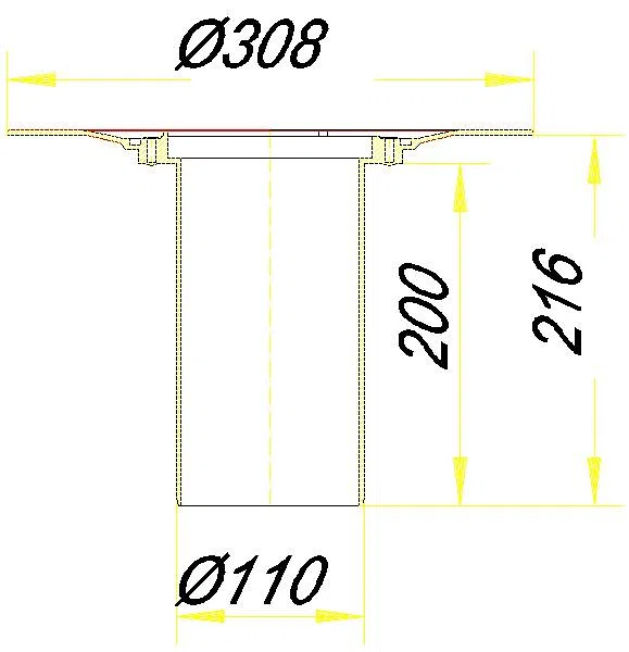 DALLMER Balkonablaufgehäuse 84 FPO-PP, DN 100