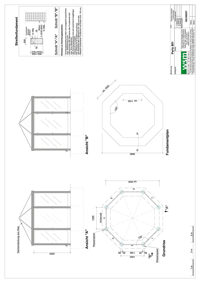 WSM Überdachungssystem Paris
