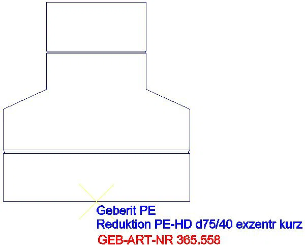 GE PE Reduktion exzentrisch kurz d75/40_365.558.16.1_L