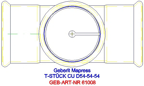 GE Mapress Kupfer T-Stück egal d54-54-54_61008_G