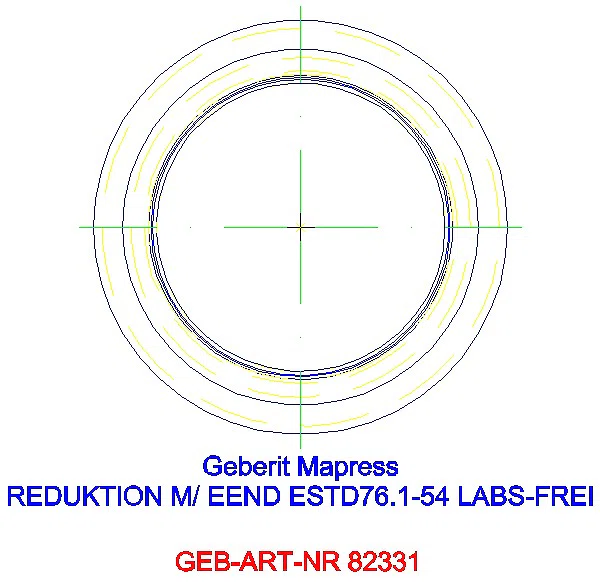 GE Mapress Edelstahl Reduktion mit Einschubende (LABS-frei) d76,1-54_82331_A