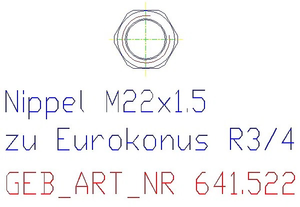GE Übergang Eurokonus mit IG Ms EuG3/4 M22x1,5_641.522.00.1_G