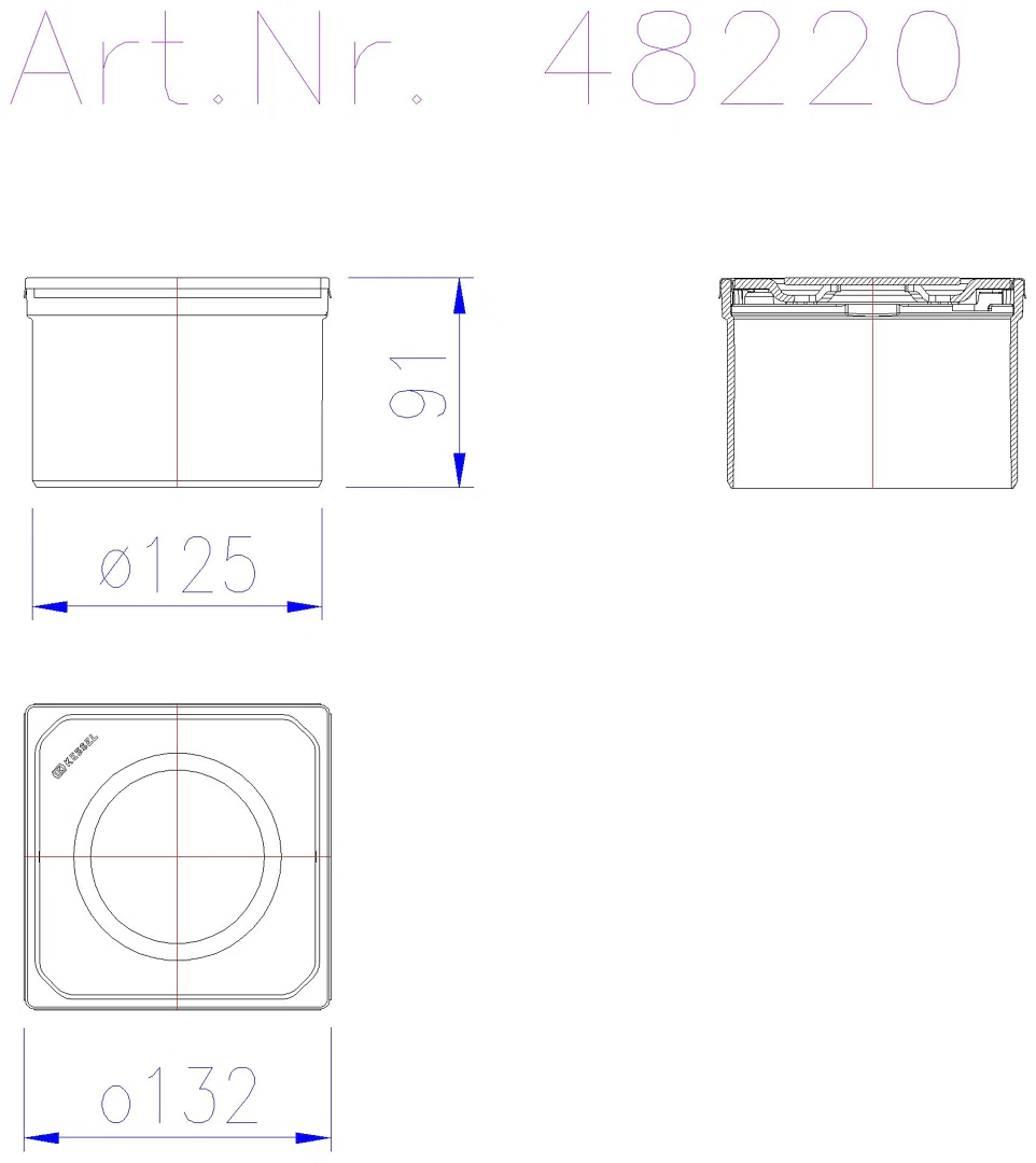 KESSEL-Aufsatzstück Designrost Spot,120x120