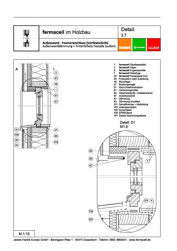 3.7 Fensteranschluss vertikal