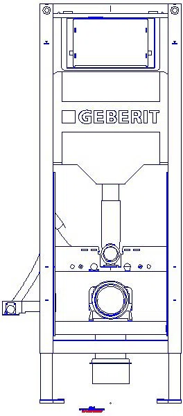 GE Duofix Element f. WWC, 112 cm mit Sigma UP-SPK 12 cm, barrierefrei_111350006_A