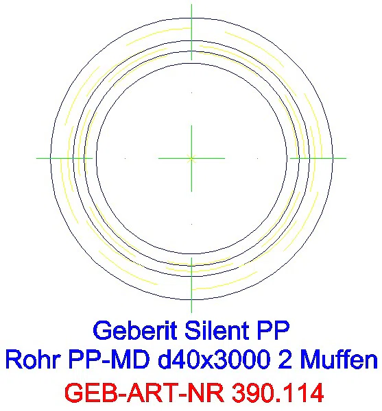 GE Silent-PP Rohr mit zwei Muffen d40x2 L:300cm_390.114.14.1_G