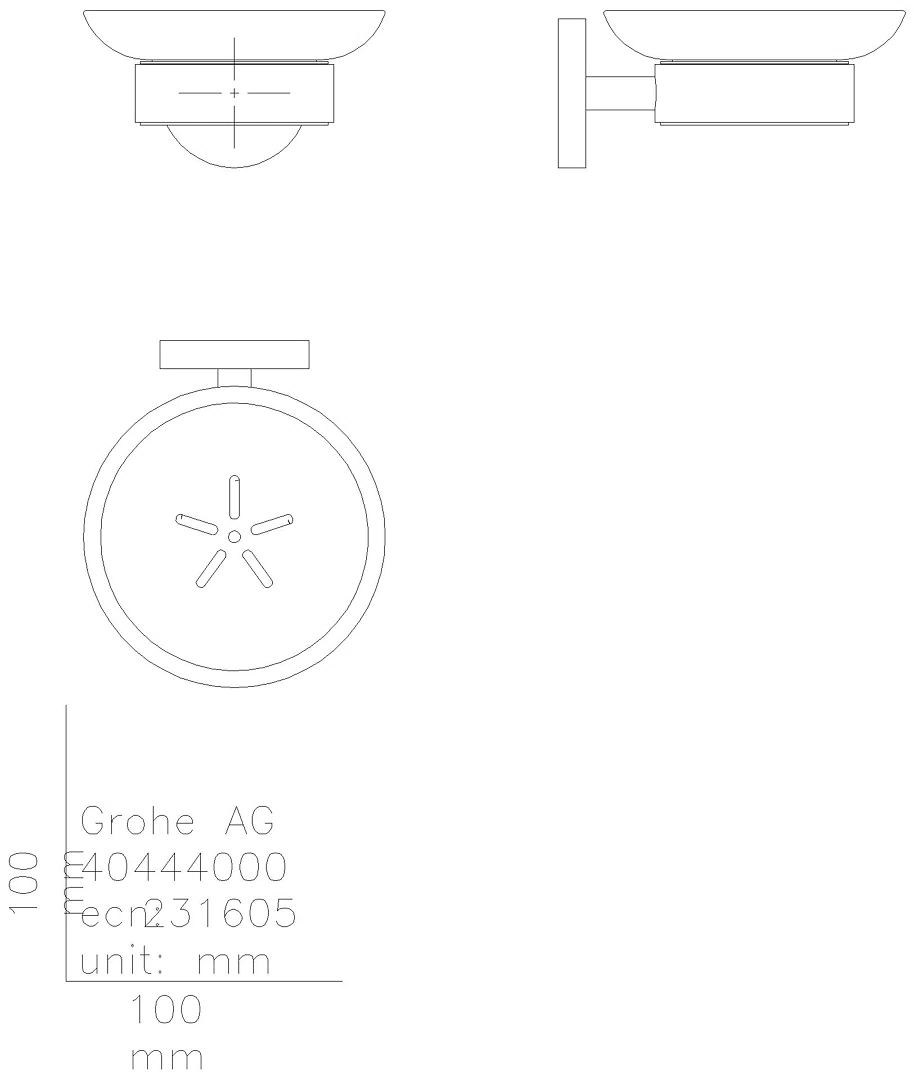 GROHE Seifenschale Essentials 40444_1 mit Halter chrom
