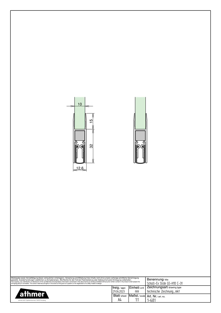 1-681 Schall-Ex Slide GS-H10 C-31