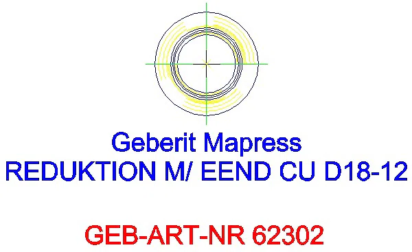 GE Mapress Kupfer Reduktion mit Einschubende d18-12_62302_A