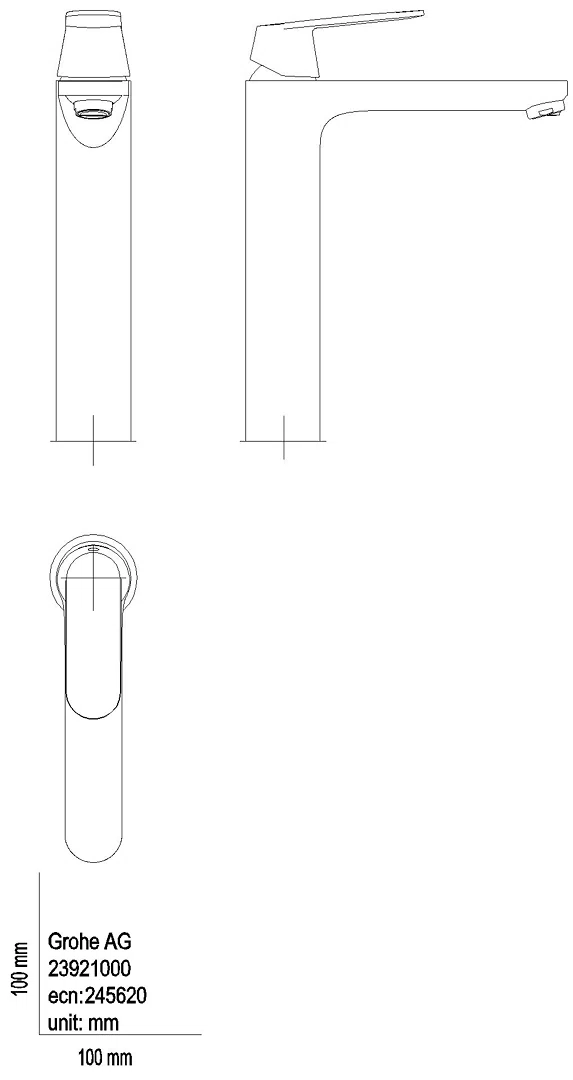 GROHE EH-Waschtischbatterie Eurosmart C 23921 XL-Size chrom