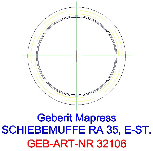GE Mapress Edelstahl Schiebemuffe d35_32106_L