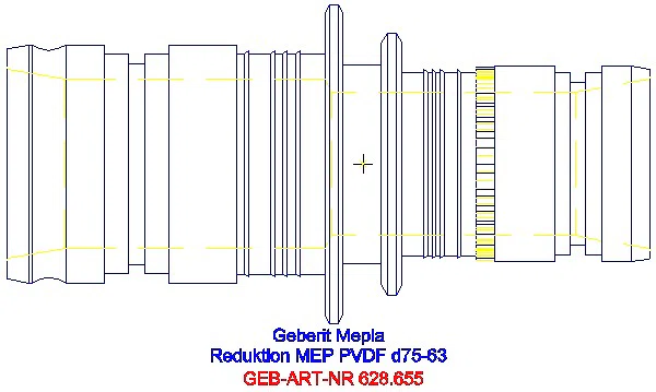 GE Mepla Reduktion PVDF d75-63_628.655.00.5_A