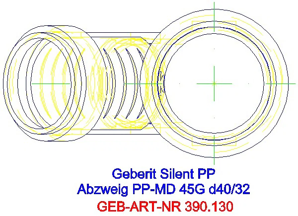 GE Silent-PP Abzweig 45Gr d40/32_390.130.14.1_G