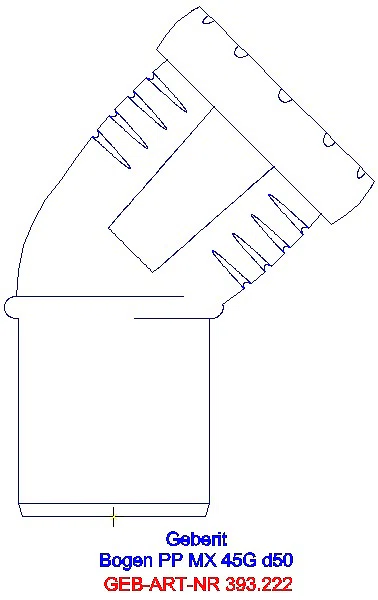 GE Silent-Pro Bogen 45Gr d50mm_393.222.14.1_L