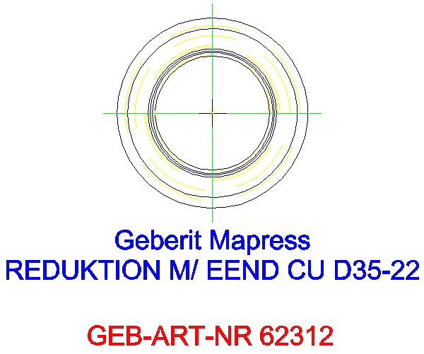 GE Mapress Kupfer Reduktion mit Einschubende d35-22_62312_A