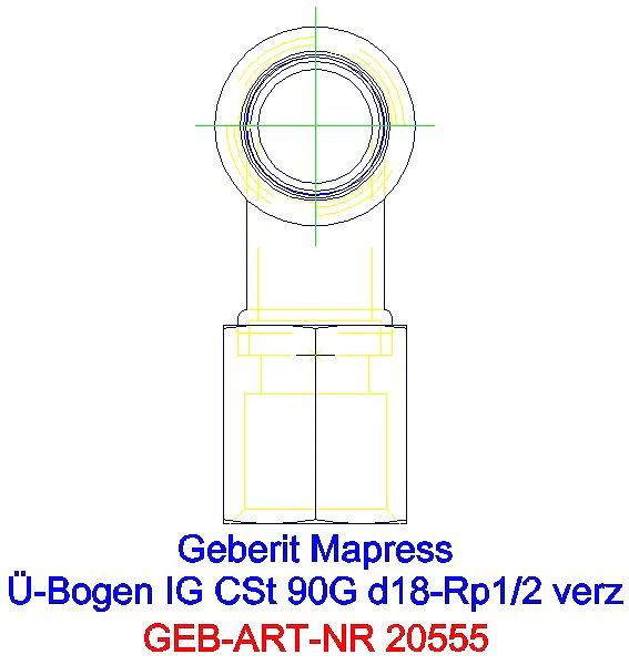 GE Mapress C-Stahl Übergangsbogen 90Gr mit IG d18-Rp1/2 verzinkt_20555_A