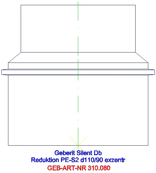 GE Silent-db20 Reduktion exzentrisch d110/90_310.080.14.1_L