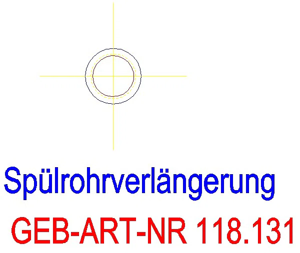 GE Spülbogenverlängerung gerade mit Steckmuffe weiß-alpin d44 L:30cm_118.131.11.1_L