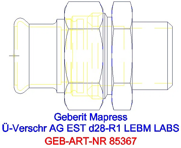GE Mapress Edelstahl Übergangsverschr. mit AG ÜM ESt (LABS-frei) d28-R1_85367_A