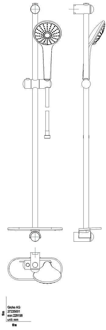 GROHE Brausegarnitur Euphoria 110 Duo 27225_1 900mm 16,6l Seifenschale chrom